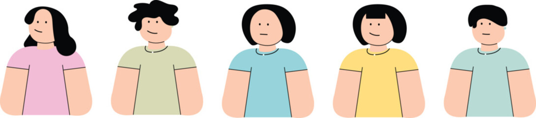 Half Body Cute People