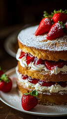 甘くておいしいヴィクトリア・スポンジ・ケーキ