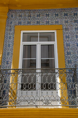 decorated window of an historic building at  Aveiro - 703755446