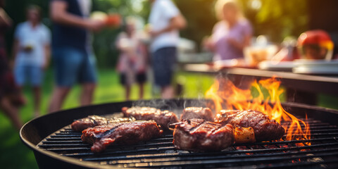 grilled meat.  barbecue party