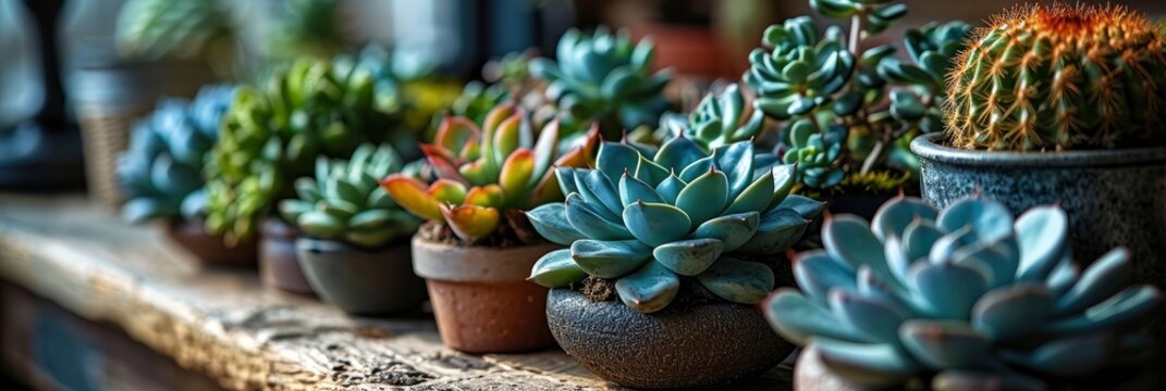 Succulents Styled Stock Photo Lifestyle Background, Banner Image For Website, Background, Desktop Wallpaper