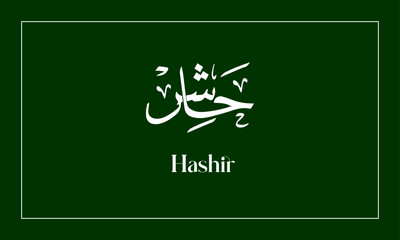 Hashir Name in  Calligraphy logo