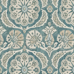 Abstract,Ikat,batik print,madhubani,kalamkari,block-print,Geometric,Ajrakh Pattern and Background digital printing textile	
