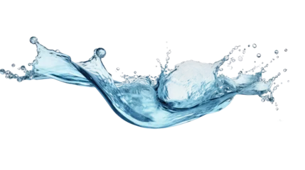 Fotobehang water liquid splash isolated on white background includes clipping path, transparent background © PNG City