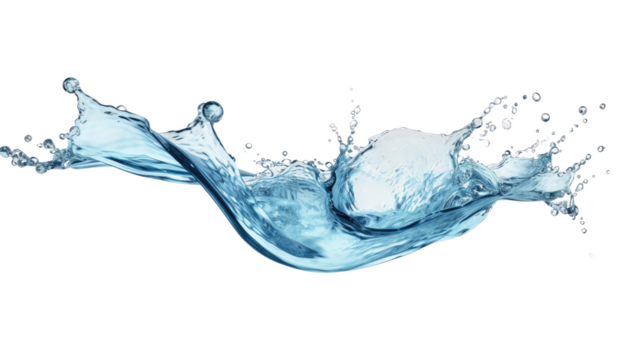 water liquid splash isolated on white background includes clipping path, transparent background