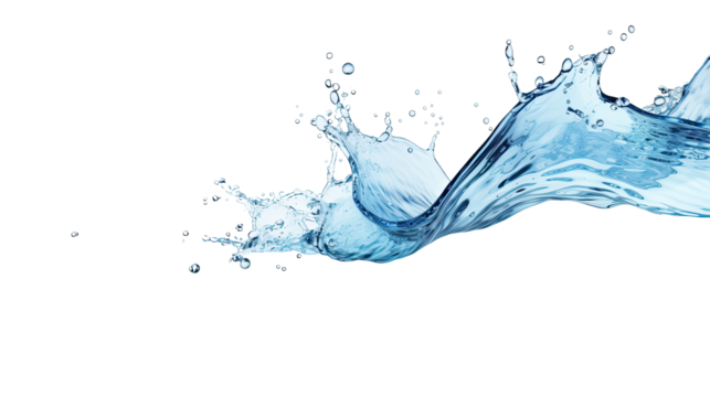 water liquid splash isolated on white background includes clipping path, transparent background