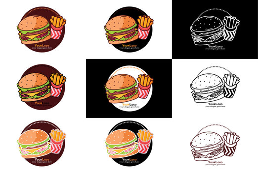 burger fries illustration