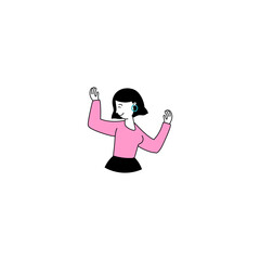 set of people posing half body in pink pose