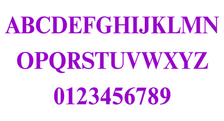 Letters of NimbusRomDGR Font Alphabet and Punctuation Marks and Various Symbols in the form of Squeezed Cream in White on background.