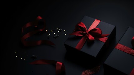 Background with surprise and gift box. Holiday Valentine's Day, birthday, wedding. Romantic presents