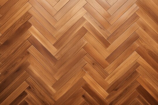 Vintage parquet flooring presenting classic herringbone design. Wooden texture background.