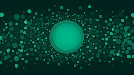 Abstract Background of minimalistic Circles in green Colors. Artistic Wallpaper