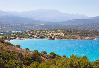 Naklejka na ściany i meble Beautiful sea landscape panorama of Crete