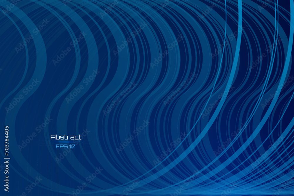 Poster blue abstract background with a dynamic line of connected lines, creating a modern and futuristic vi