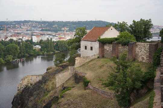 Vy&scaron;ehrad (Czech for "upper castle") is a historic fort in Prague, Czech Republic, on the east bank of the Vltava River. Libuse's Bath a little further down