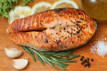 Preparing salmon