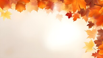 Naklejka na ściany i meble Premium AI Image | Autumn leaves on a whitePremium AI Image | Autumn leaves on a white