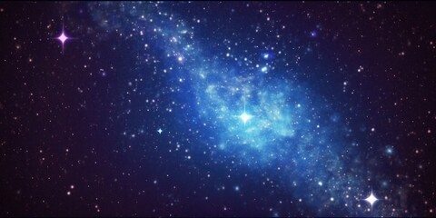 Obraz premium Galaxy with star and noise blue background