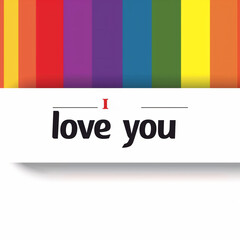 line with lines on rainbow colors of LGBT flag, Symbol of Gay, Lesbian, Bisexual and Transgender, LGBT community. Beautiful gay pride art concept