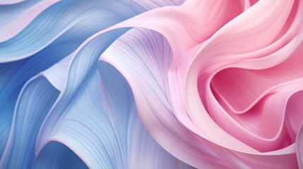 Obraz premium Calming rhythms unfold in the close-up dance of a wavy rose leaf, where fluid forms soothe the senses with botanical grace