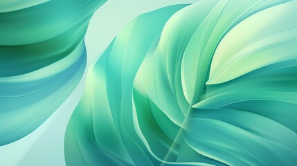Calming rhythms unfold in the close-up view of a Monstera leaf, a dance of soothing greens