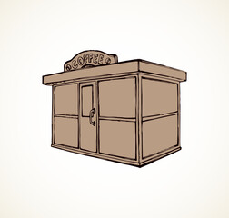 Shop stall. Vector drawing