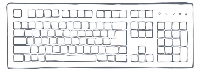 Laptop. View from above. Vector drawing - obrazy, fototapety, plakaty