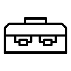 Tool box icon or logo illustration outline black style