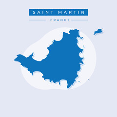 Vector illustration vector of Saint Martin map France