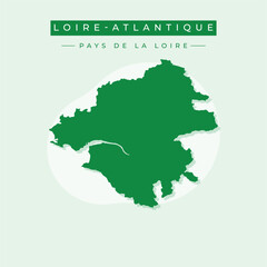 Vector illustration vector of Loire-Atlantique map France