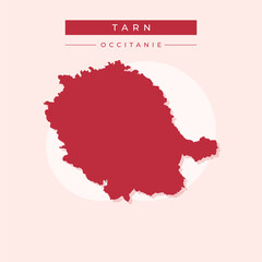 Vector illustration vector of Tarn map France