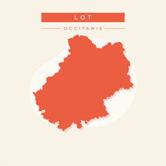 Vector illustration vector of Lot map France