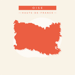 Vector illustration vector of Oise map France