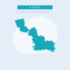 Vector illustration vector of Nord map France