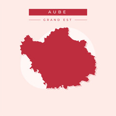 Vector illustration vector of Aube map France