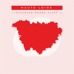 Vector illustration vector of Haute-Loire map France