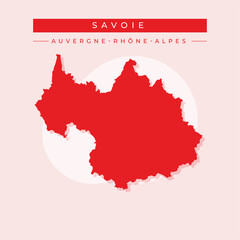 Vector illustration vector of Savoie map France
