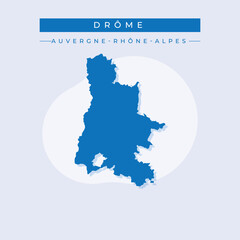 Vector illustration vector of Drome map France