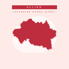 Vector illustration vector of Allier map France