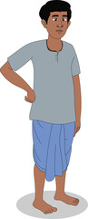 Indian Boy Character, 2D  Cartoon Character Design