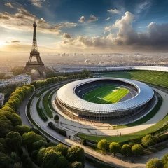 Photo sur Aluminium Tour Eiffel Les Jeux Olympiques 2024 auront lieu à Paris 