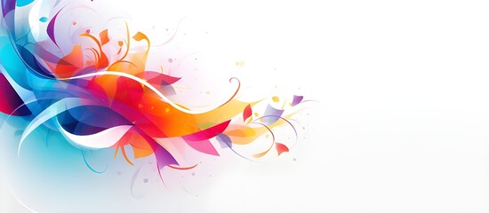Brightly Colored Abstract Design With A White Background And A White Background
