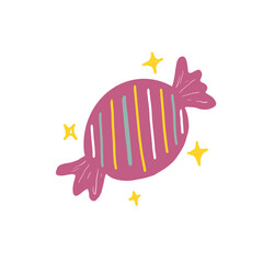 cute pink candy icon isolated png