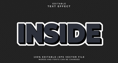 Editable text style effect - Inside text style theme.