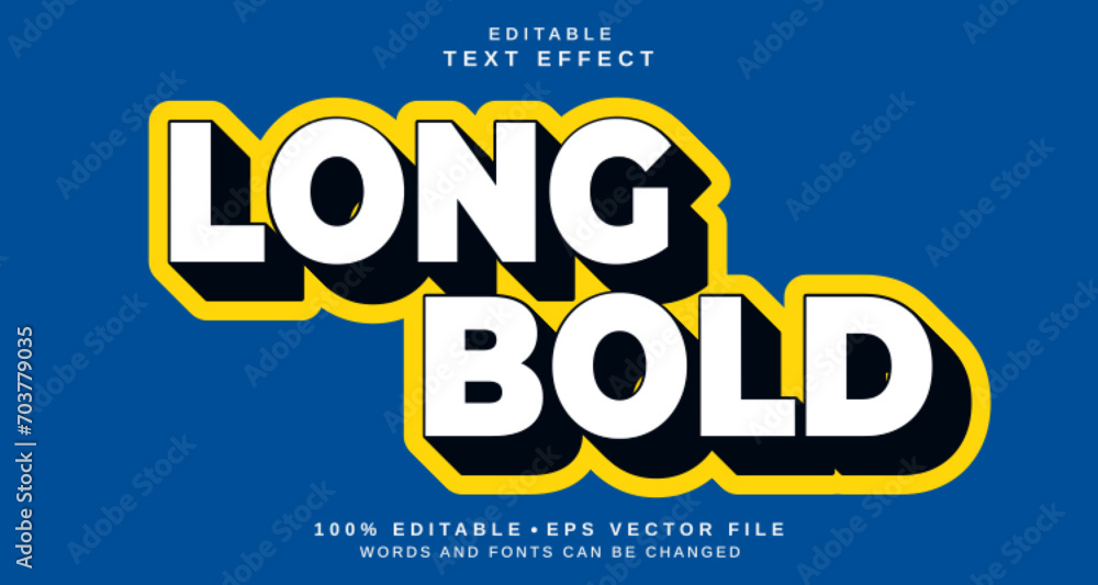 Fototapete editable text style effect - long bold text style theme.