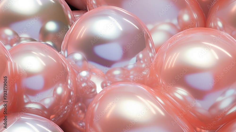 Aufkleber Generative AI Shimmering and iridescent pearl texture with a lustrous sheen.