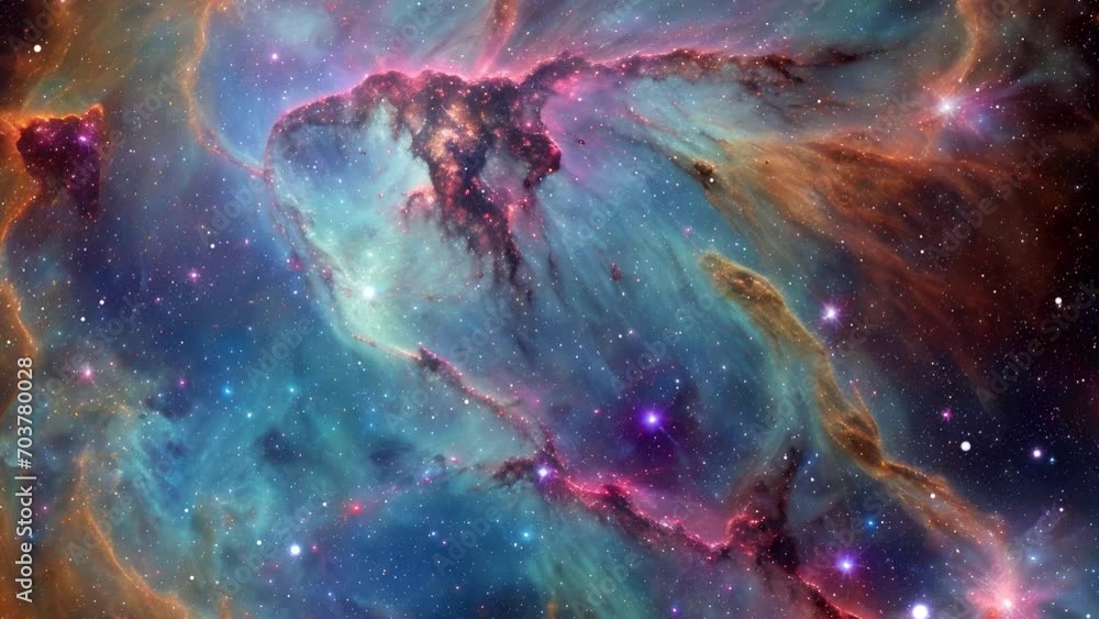 Wall mural background with stars and nebula created with some elements made with generative ai