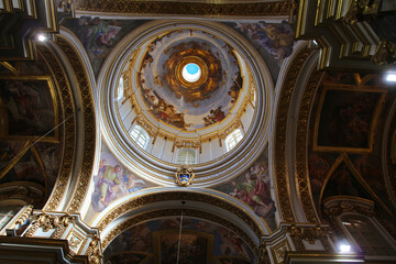 Interior of the St. Paul's Cathedral, Mdina, Malta 