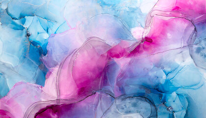 Obrazy na Plexi  Tło cyfrowe, różowy malowany detal, tusz alkoholowy 