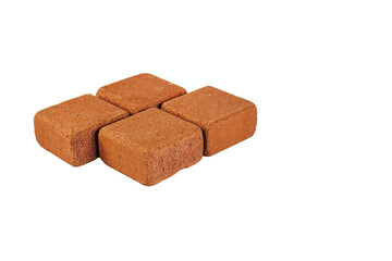 Sidewalk stone. Paving slabs Isolated white background. Full depth of field. Concept for advertising and design.